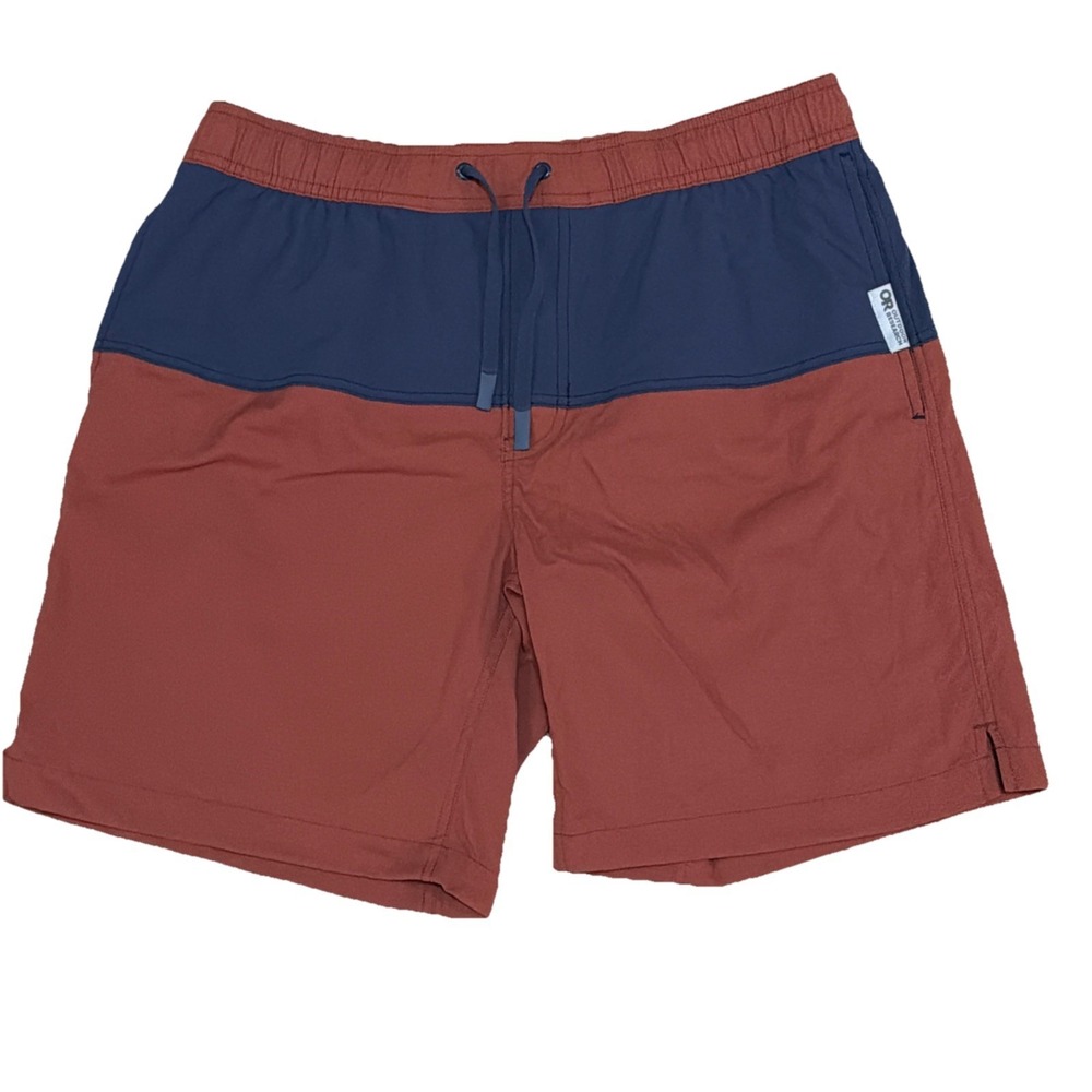 Outdoor Research Men's Zendo Multi Shorts Size M (32-36x7) Burnt Orange/Navy